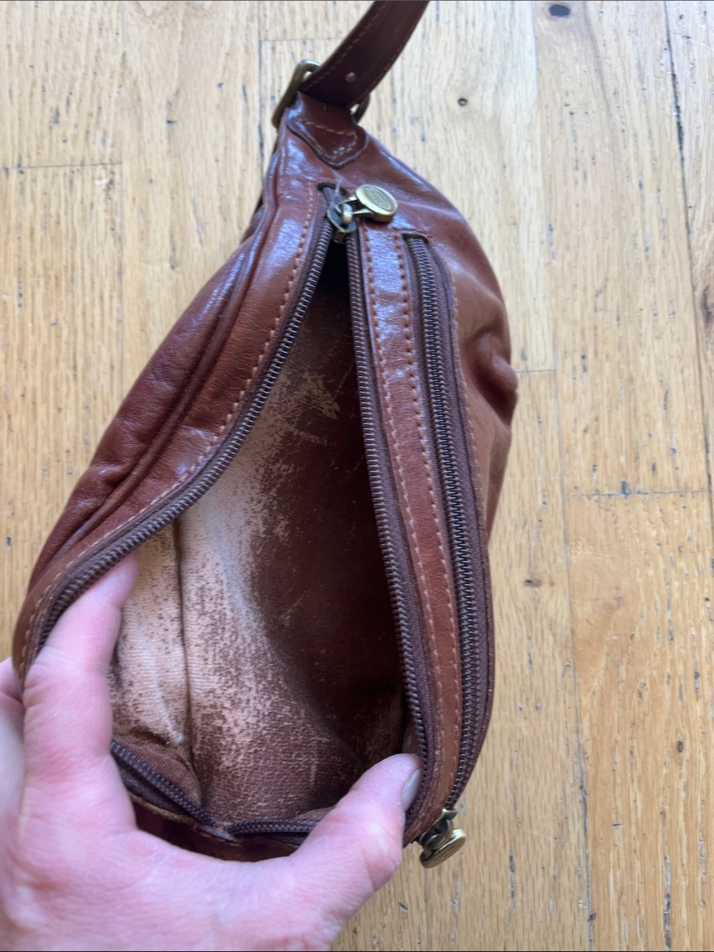 Vintage leather Adpel bum bag/ fanny pack - Picture 4 of 5